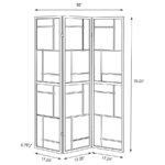 DAMIS 3-PANEL ROOM DIVIDER FOLDING SHOJI SCREEN BLACK - Image 7