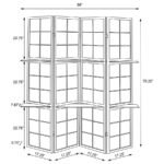 IGGY 4-PANEL ROOM DIVIDER FOLDING SHOJI SCREEN CAPPUCCINO - Image 6