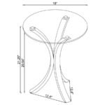 LANING ROUND GLASS TOP ACRYLIC SIDE TABLE CLEAR - Image 4
