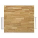 JALEN 3-DOOR MOBILE KITCHEN CART NATURAL BROWN AND WHITE - Image 8