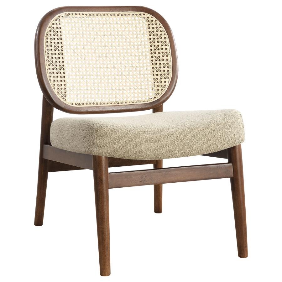 900621_02x900.jpg RAYO RATTAN CANE BACK ACCENT CHAIR WITH PADDED SEAT CAMEL - Image 1