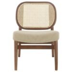 RAYO RATTAN CANE BACK ACCENT CHAIR WITH PADDED SEAT CAMEL - Image 3