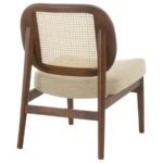 RAYO RATTAN CANE BACK ACCENT CHAIR WITH PADDED SEAT CAMEL - Image 7