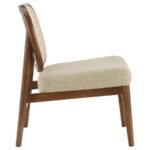 RAYO RATTAN CANE BACK ACCENT CHAIR WITH PADDED SEAT CAMEL - Image 8