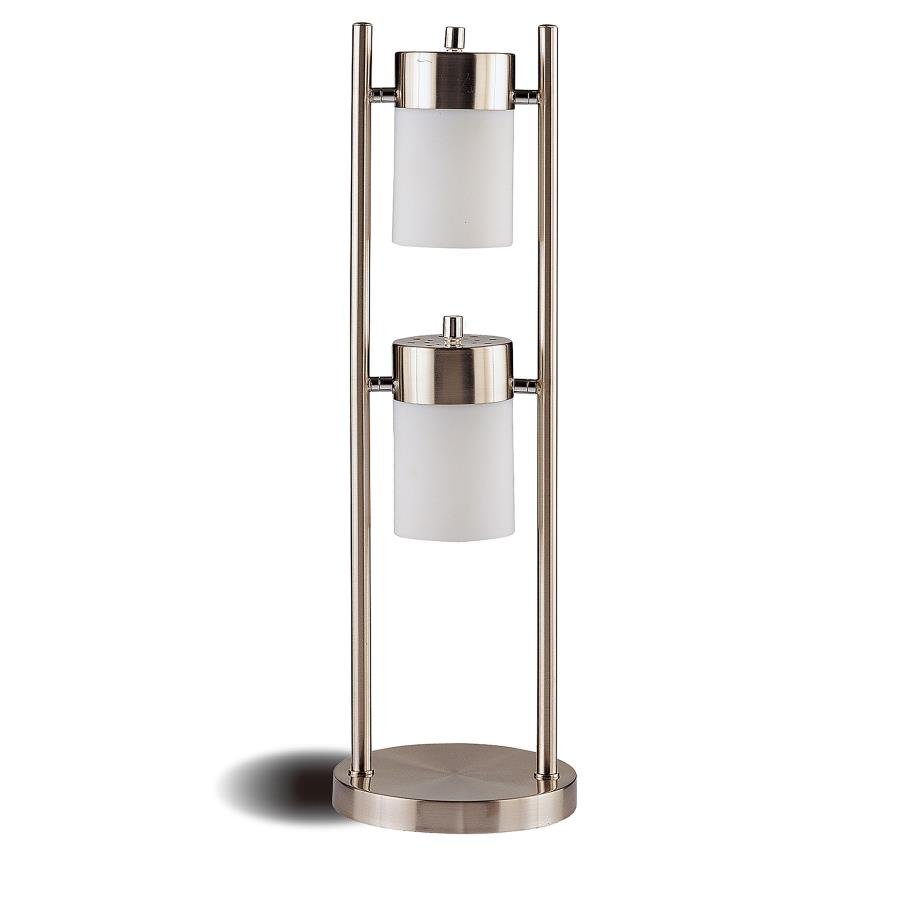 900732_02x900.jpg MUNSON 25-INCH 2 SWIVEL LIGHTS BEDSIDE TABLE LAMP SILVER - Image 1