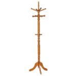 ACHELLE 11 HOOK FREESTANDING COAT RACK HANGER GOLDEN BROWN