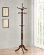 ACHELLE 11 HOOK FREESTANDING COAT RACK HAT HANGER TOBACCO - Image 2