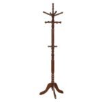 ACHELLE 11 HOOK FREESTANDING COAT RACK HAT HANGER TOBACCO