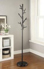 CLOVER 18 HOOK FREESTANDING METAL COAT RACK HAT HANGER BLACK - Image 2