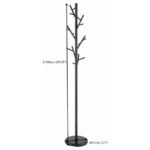 CLOVER 18 HOOK FREESTANDING METAL COAT RACK HAT HANGER BLACK - Image 4