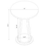 ELTON ROUND WOOD TOP ACCENT PLANT STAND CHERRY - Image 4