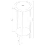 KIRK 1-SHELF ROUND WOOD PLANT STAND ESPRESSO - Image 4