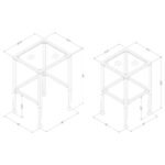 LEILANI 2-PIECE GLASS TOP NESTING TABLE SET BLACK - Image 3