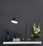 EDUARDO 25-INCH BELL DOWN BRIDGE TABLE LAMP DARK BRONZE - Image 2