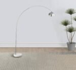 KRESTER 85-INCH DOME SHADE METAL ARC FLOOR LAMP CHROME - Image 2