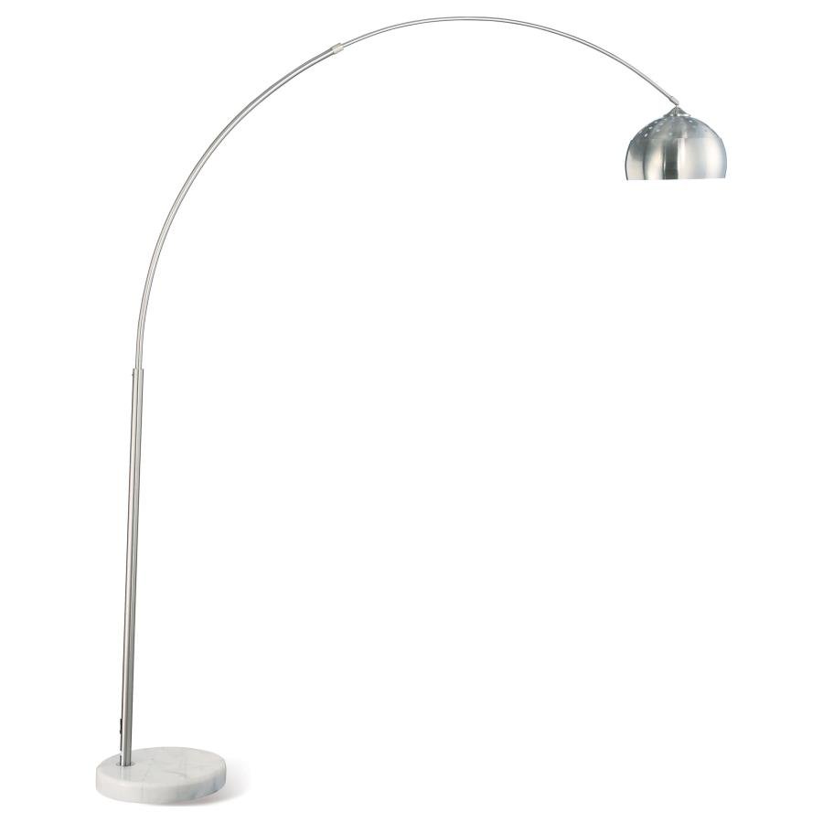 901199_02x900.jpg KRESTER 85-INCH DOME SHADE METAL ARC FLOOR LAMP CHROME - Image 1