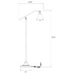 EDUARDO 54-INCH BELL DOWN BRIDGE FLOOR LAMP DARK BRONZE - Image 2