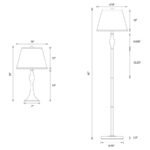 GRIFFIN 3-PIECE FLOOR AND TABLE LAMP SET BRUSHED NICKEL - Image 3