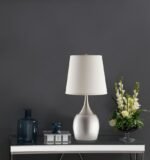 TENYA 24-INCH EMPIRE SHADE URN TABLE LAMP SILVER (SET OF 2) - Image 2