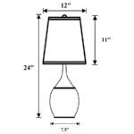 TENYA 24-INCH EMPIRE SHADE URN TABLE LAMP SILVER (SET OF 2) - Image 4