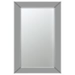 PINCIOTTI 36 X 24 INCH BEVELED FRAME WALL MIRROR SILVER
