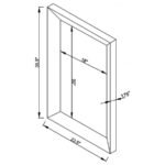 PINCIOTTI 36 X 24 INCH BEVELED FRAME WALL MIRROR SILVER - Image 3