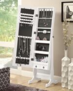 BATISTA CHEVAL MIRROR WITH JEWELRY STORAGE WHITE - Image 3
