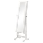 BATISTA CHEVAL MIRROR WITH JEWELRY STORAGE WHITE