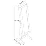 BATISTA CHEVAL MIRROR WITH JEWELRY STORAGE WHITE - Image 6