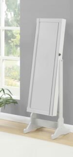 YVONNE CHEVAL MIRROR WITH JEWELRY STORAGE DOVE GREY - Image 2