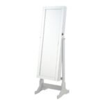 YVONNE CHEVAL MIRROR WITH JEWELRY STORAGE DOVE GREY