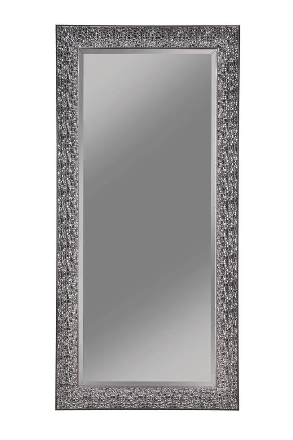 901999_2x900.jpg ROLLINS 32 X 66 INCH RECTANGULAR FLOOR MIRROR BLACK - Image 1