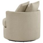DEBBIE UPHOLSTERED SWIVEL ACCENT CHAIR CAMEL - Image 6