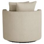 DEBBIE UPHOLSTERED SWIVEL ACCENT CHAIR CAMEL - Image 7
