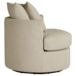 DEBBIE UPHOLSTERED SWIVEL ACCENT CHAIR CAMEL - Image 9