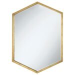 BLEDEL 24 X 34 INCH HEXAGONAL WALL MIRROR GOLD