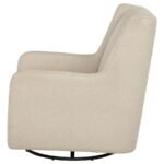 SERRA BOUCLE UPHOLSTERED SWIVEL GLIDER SANDY BEIGE - Image 5