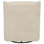SERRA BOUCLE UPHOLSTERED SWIVEL GLIDER SANDY BEIGE - Image 7