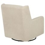 SERRA BOUCLE UPHOLSTERED SWIVEL GLIDER SANDY BEIGE - Image 8