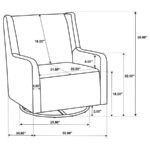 SERRA BOUCLE UPHOLSTERED SWIVEL GLIDER SANDY BEIGE - Image 11