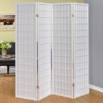 ROBERTO 4-PANEL ROOM DIVIDER FOLDING SHOJI SCREEN WHITE - Image 2