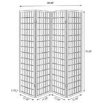ROBERTO 4-PANEL ROOM DIVIDER FOLDING SHOJI SCREEN WHITE - Image 6