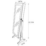 ELLE CHEVAL MIRROR WITH JEWELRY STORAGE SILVER - Image 5