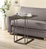 PEDRO EXPANDABLE C-SHAPED SOFA SIDE TABLE WEATHERED GREY - Image 3