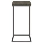 PEDRO EXPANDABLE C-SHAPED SOFA SIDE TABLE WEATHERED GREY - Image 5