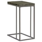 PEDRO EXPANDABLE C-SHAPED SOFA SIDE TABLE WEATHERED GREY - Image 8