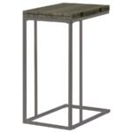 PEDRO EXPANDABLE C-SHAPED SOFA SIDE TABLE WEATHERED GREY - Image 10