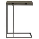 PEDRO EXPANDABLE C-SHAPED SOFA SIDE TABLE WEATHERED GREY - Image 11