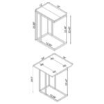 PEDRO EXPANDABLE C-SHAPED SOFA SIDE TABLE WEATHERED GREY - Image 13