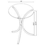 ELOISE ROUND GLASS TOP ACCENT SIDE TABLE CHROME - Image 3